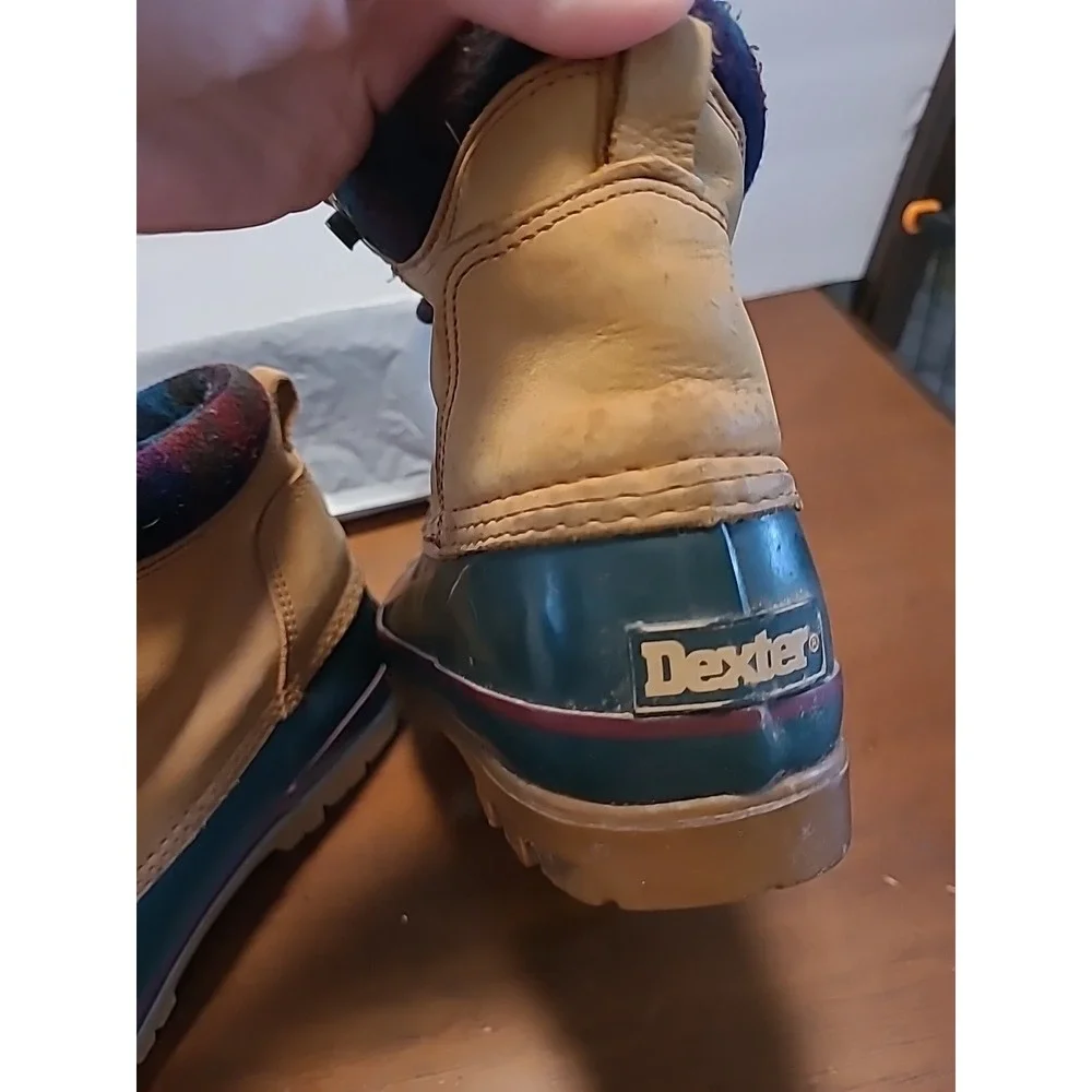 Vintage Dexter Duck Boots Brown Leather Thermolite Thin Insulated Booties Size 9